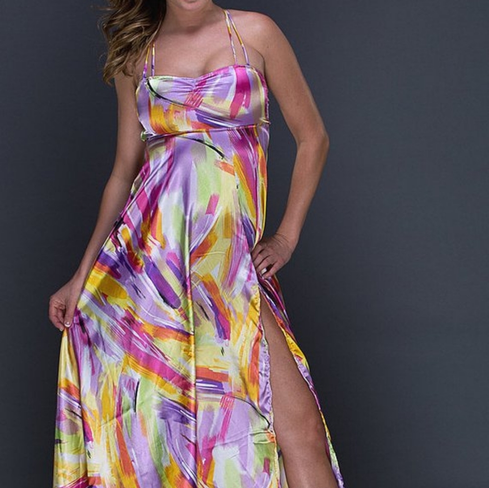 Multi color maxi dress 2/4